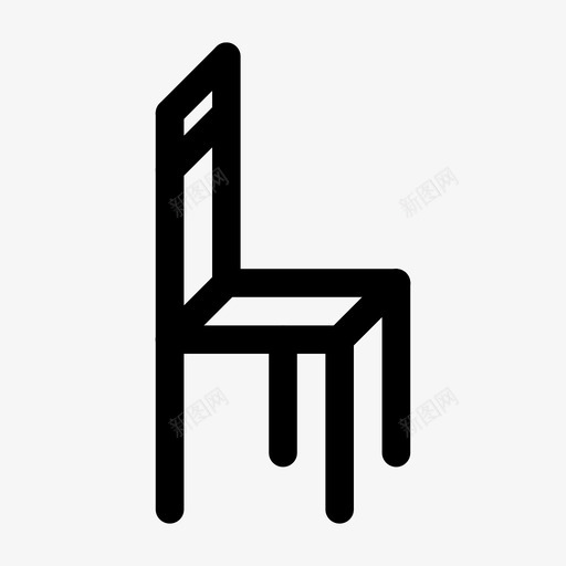 椅子家具休息图标svg_新图网 https://ixintu.com 休息 家具 带圆 座位 椅子 直线
