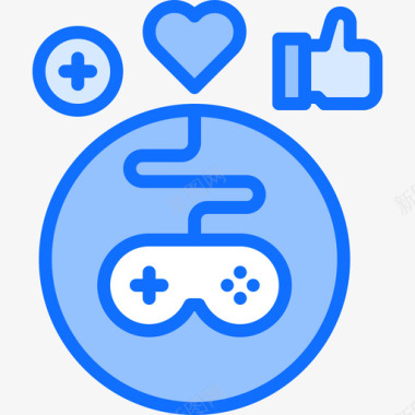 反馈电子游戏14蓝色图标图标