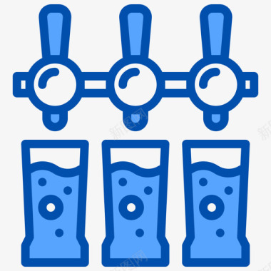啤酒标签酿造啤酒2蓝色图标图标