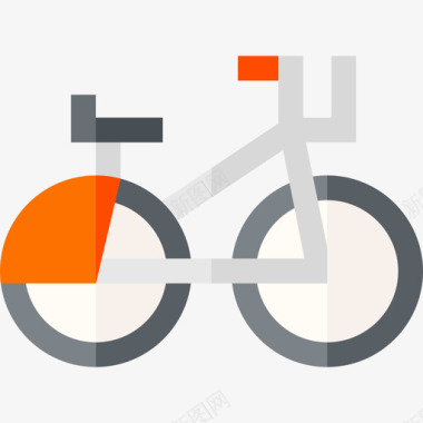 自行车公共服务14扁平图标图标