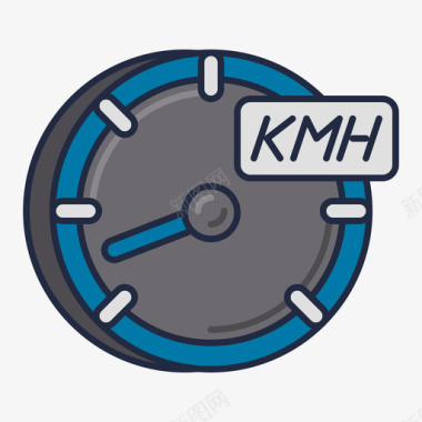 Kmh19号赛车线性颜色图标图标
