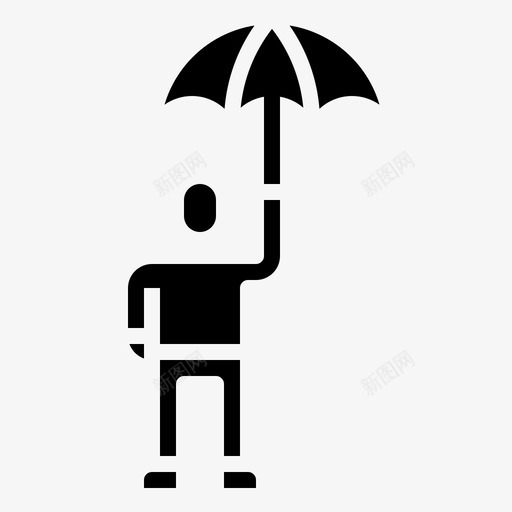 雨伞背包客9填充物图标svg_新图网 https://ixintu.com 填充 背包 雨伞