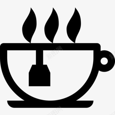 茶杯食品饮料8线性图标图标