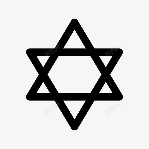大卫之星希伯来人犹太人图标svg_新图网 https://ixintu.com 之星 圆帽 大卫 希伯 来人 犹太人 玛根 直线 盾牌
