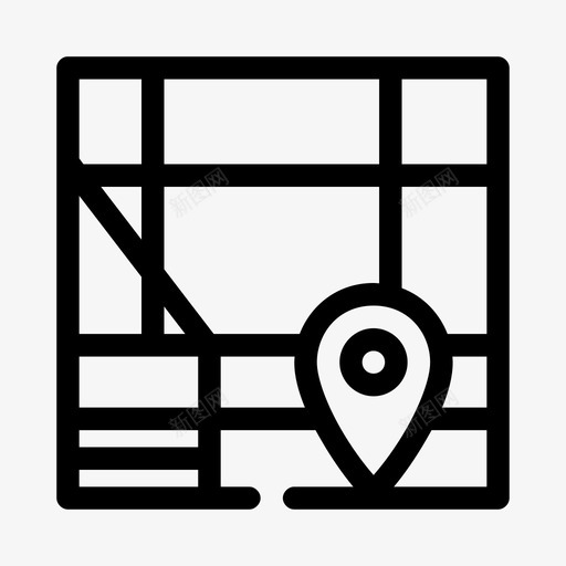 地图地址市图标svg_新图网 https://ixintu.com 地图 地址 媒体 查找 间隔 随机