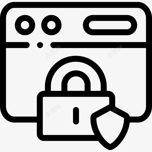 网络安全数据保护35线性图标svg_新图网 https://ixintu.com 保护 数据 线性 网络安全