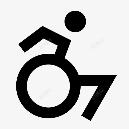 轮椅通道无障碍图标svg_新图网 https://ixintu.com 交通 固体 旅行 无障碍 残疾人 活动 轮椅 通道 锻炼