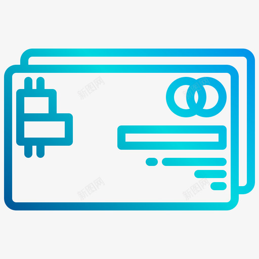 信用卡区块链51线性梯度图标svg_新图网 https://ixintu.com 信用卡 区块 梯度 线性