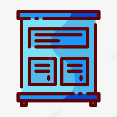 储物柜waterpark7线性颜色图标图标