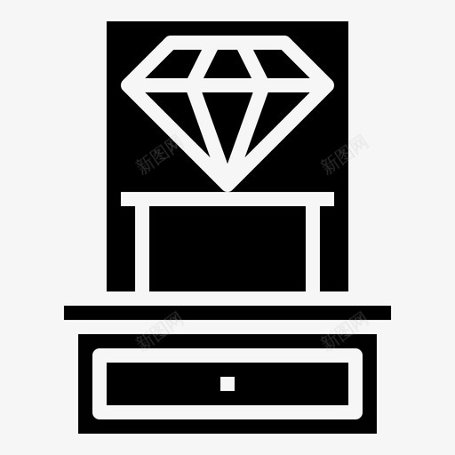 钻石博物馆85填充图标svg_新图网 https://ixintu.com 博物馆 填充 钻石