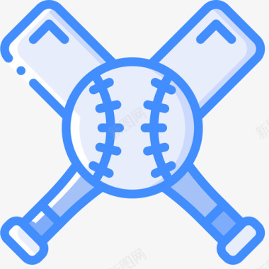 棒球棒球58蓝色图标图标