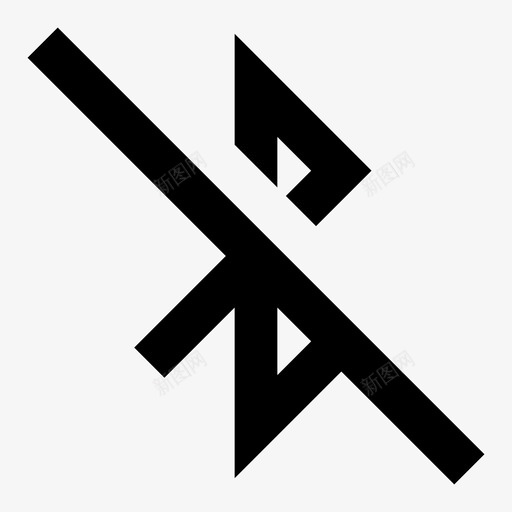 蓝牙关闭连接数据图标svg_新图网 https://ixintu.com 共享 关闭 数据 用户界面 蓝牙 连接