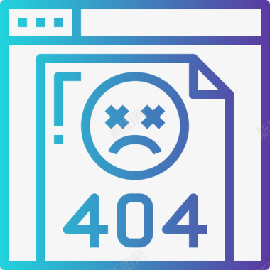 错误404互联网13渐变图标图标