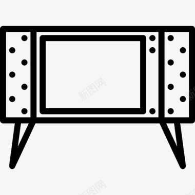 电视旧设备线性图标图标