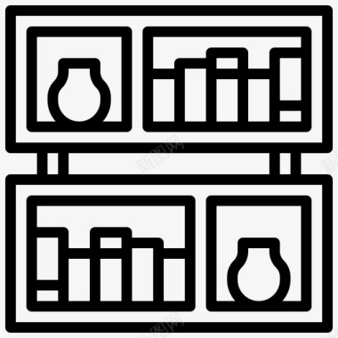 书架学院17线性图标图标