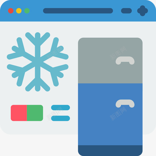 冰箱物联网57扁平图标svg_新图网 https://ixintu.com 冰箱 扁平 联网