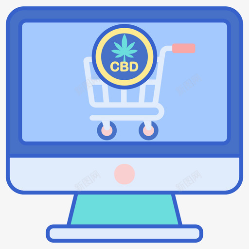 Cbd网店Cbd油2线颜色图标svg_新图网 https://ixintu.com Cbd 网店 颜色