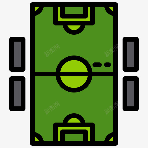 足球场足球57线性颜色图标svg_新图网 https://ixintu.com 线性 足球 足球场 颜色