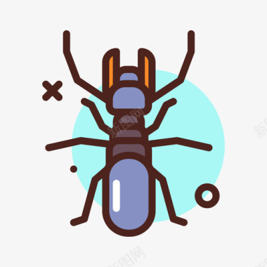 虫虫虫5线状颜色图标图标