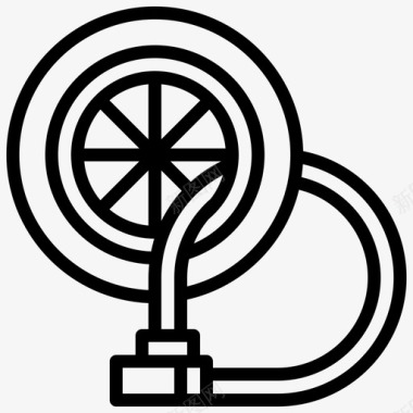 锁33号自行车直线型图标图标