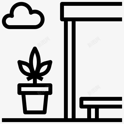 露台大麻6直系图标svg_新图网 https://ixintu.com 大麻 直系 露台