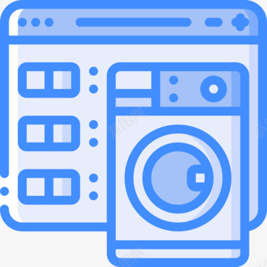洗衣机物联网54蓝色图标图标