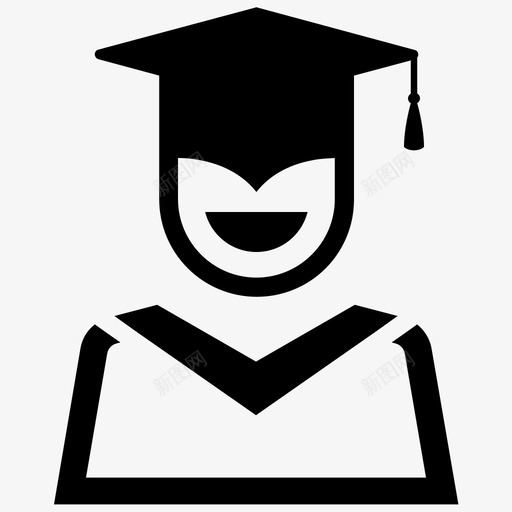 研究生毕业帽子图标svg_新图网 https://ixintu.com 学者 帽子 教育学 毕业 研究生