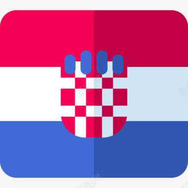 克罗地亚国旗9平坦图标图标