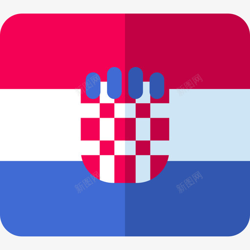 克罗地亚国旗9平坦图标svg_新图网 https://ixintu.com 克罗地亚 国旗 平坦