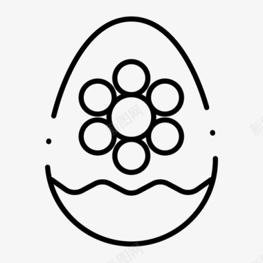 鸡蛋装饰复活节图标图标