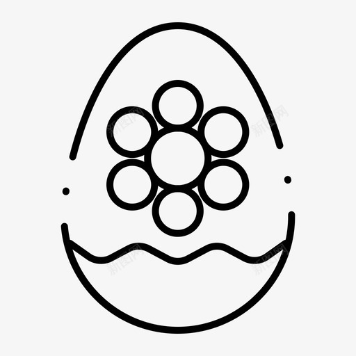 鸡蛋装饰复活节图标svg_新图网 https://ixintu.com 东方 东方规则 乐的 复活节 快乐 植物 点线 装饰 规则 鸡蛋