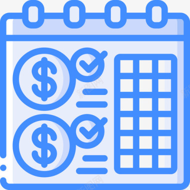 日程表财务132蓝色图标图标