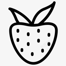 婴儿健康食品草莓新鲜草莓水果图标高清图片
