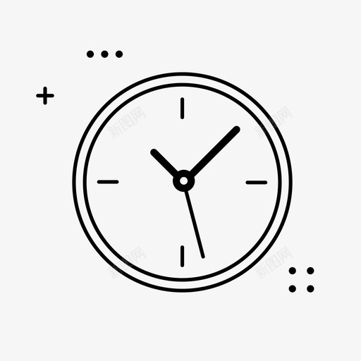 时钟时间墙图标svg_新图网 https://ixintu.com 办公室 手表 时钟 时间