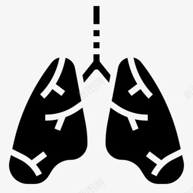 肺人体解剖学3填充图标图标