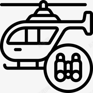 直升机空档年3直线型图标图标