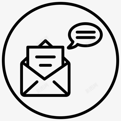 电子邮件广告营销图标svg_新图网 https://ixintu.com 促销 广告 电子商务 电子邮件 线路 营销 购物 通知