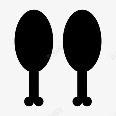 炸鸡鸡腿晚餐图标图标