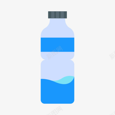 水瓶waterpark6扁平图标图标