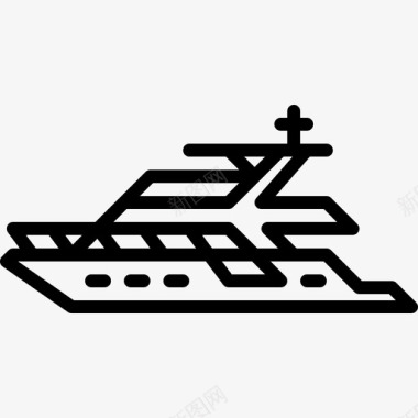 游艇豪华游艇轮船图标图标