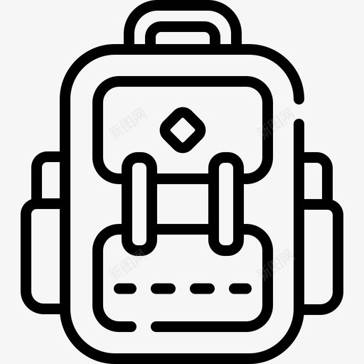 背包回学校87直线型图标svg_新图网 https://ixintu.com 学校 直线 线型 背包