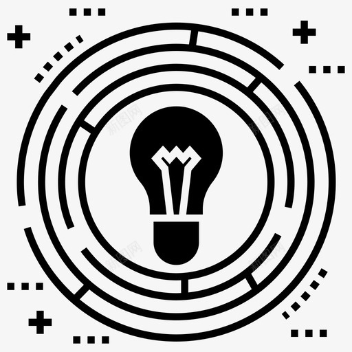 创新创造力能量图标svg_新图网 https://ixintu.com 创新 创造力 图标 想法 技能 灯泡 生活 能量 雕文