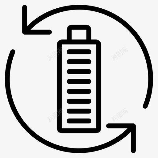 循环电池生态能源图标svg_新图网 https://ixintu.com 循环 环境 生态 电池 能源