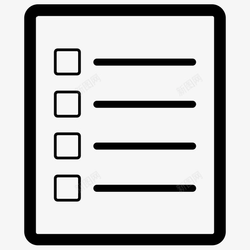 清单议程工作表图标svg_新图网 https://ixintu.com 任务 作表 办公 套件 工作 清单 议程