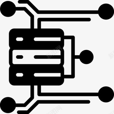 大数据分析管理技术图标图标