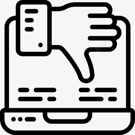 不喜欢社交20直系图标svg_新图网 https://ixintu.com 不喜欢 直系 社交