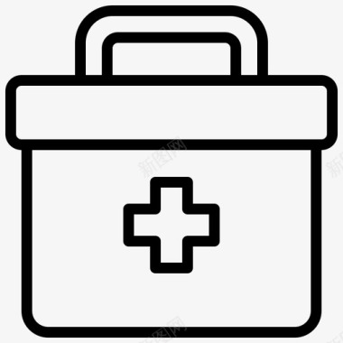 急救箱子健康图标图标