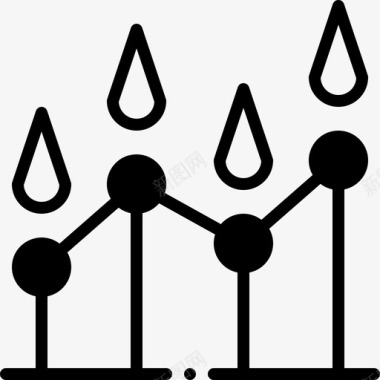 240号天气折线图填充图标图标