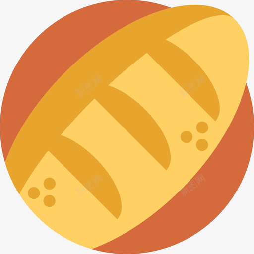 面包早餐57平的图标svg_新图网 https://ixintu.com 平的 早餐 面包