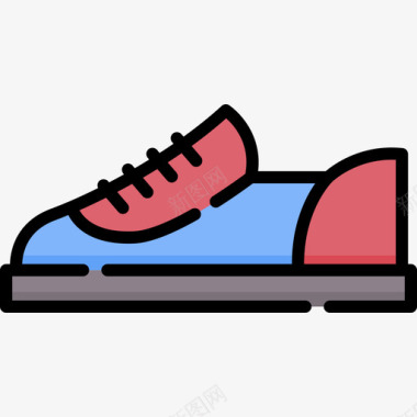 运动鞋商场35线性颜色图标图标